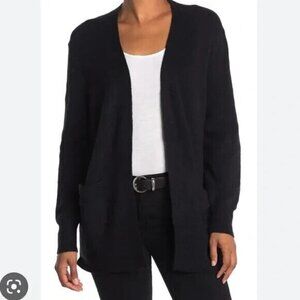 MADEWELL womens sz Small black cardigan sweater front patch pockets